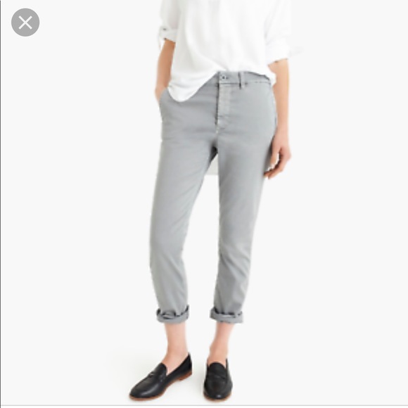 J. Crew slim broken-in boyfriend chino gray 24 - Picture 2 of 8